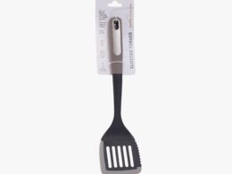 Silicone Scratch and Heat Resistance Edge Slotted Turner, Grey