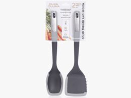 2-Piece Turner & Spoon Set – with Silicone Edge, Scratch-Proof, Heat Resistant Soft Grip Handles