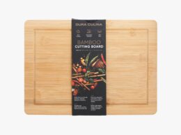Bamboo Wood Cutting Board: Medium – (13.78” x 9.84”) Durable, Eco-Friendly Chopping Board
