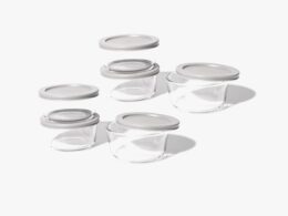 Glass Food Storage Containers - 12 Piece 2 Cup Set (6 Containers + 6 Lids)