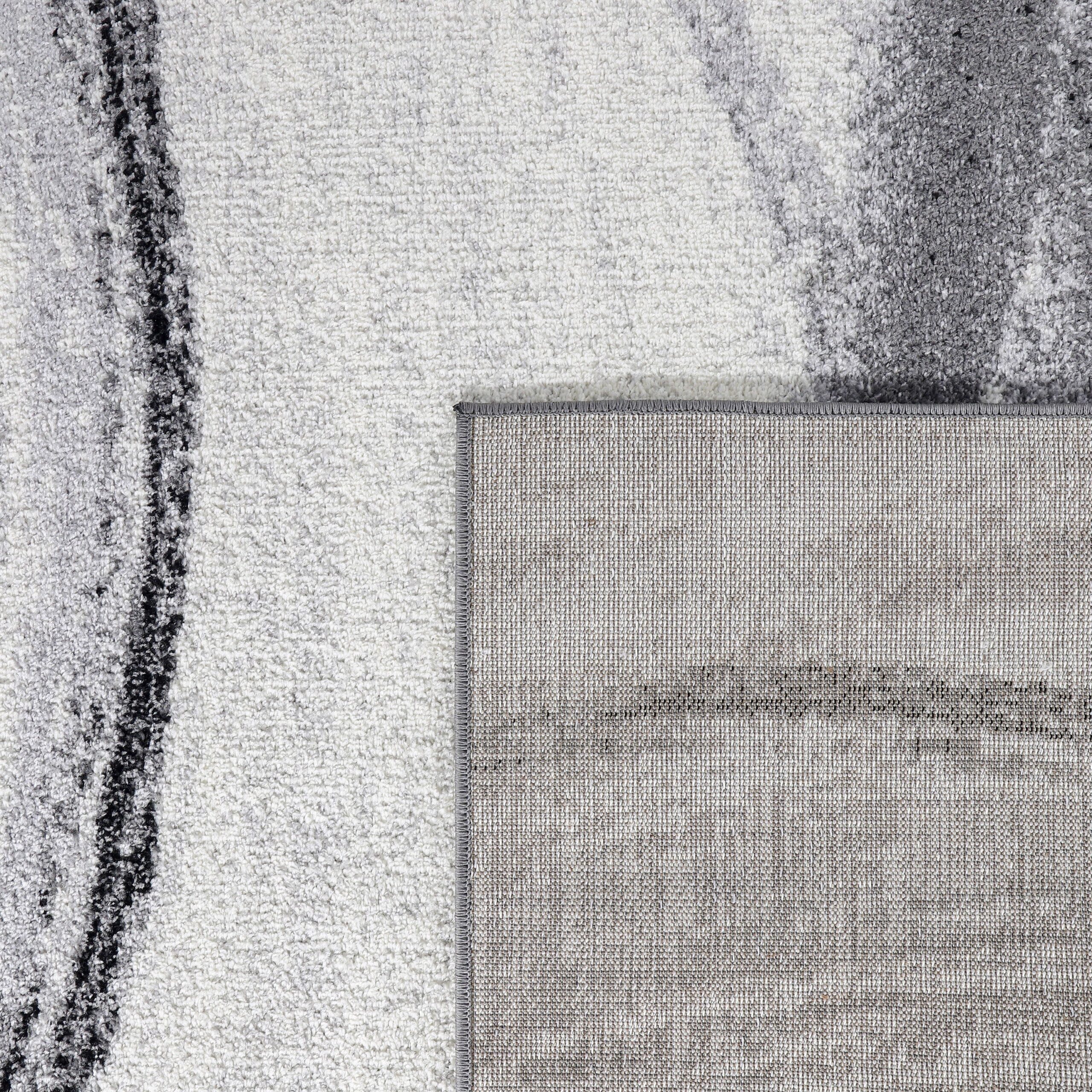 Modern Area Rug Fiesta with Artistic Waves in Grey Tones - Image 4