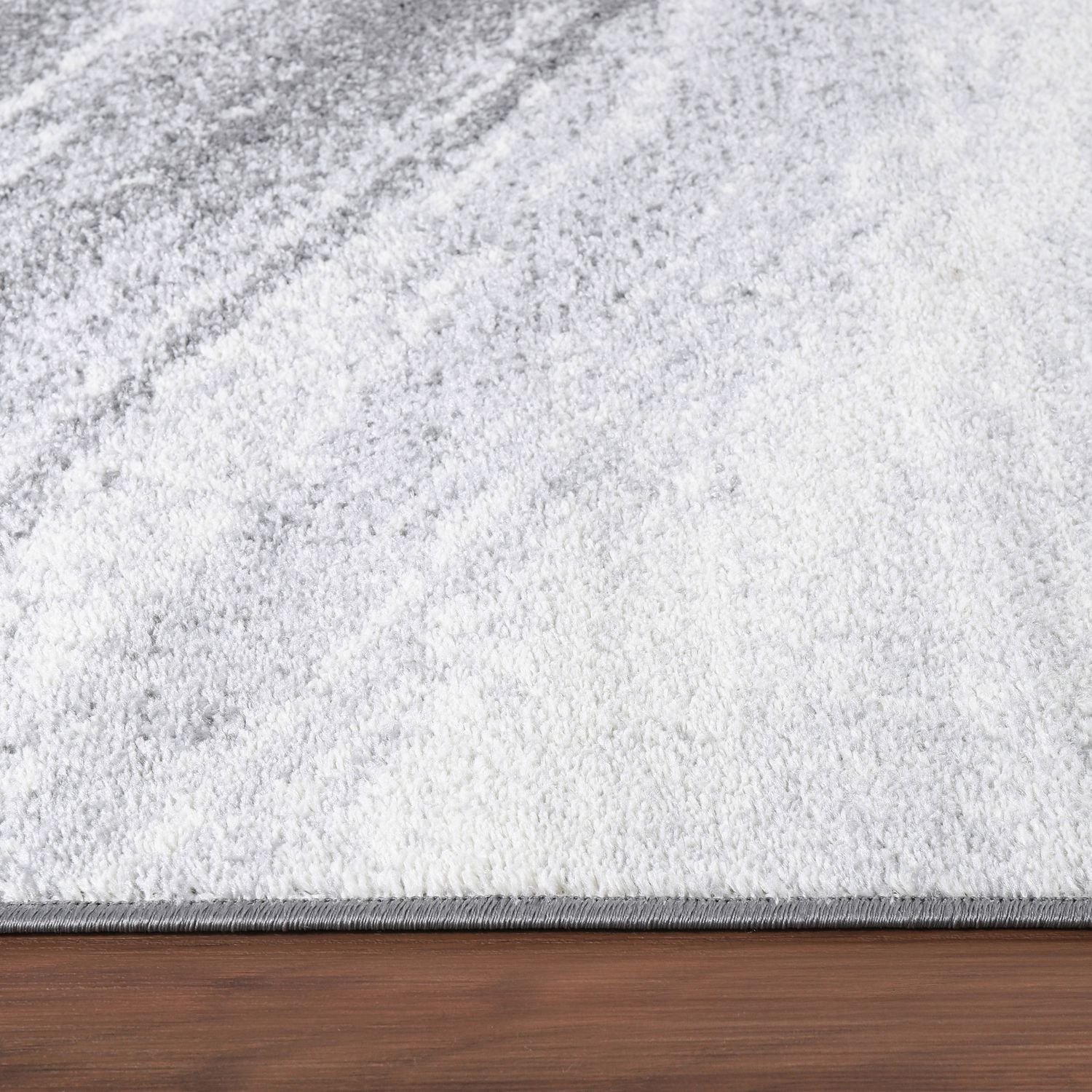 Modern Area Rug Fiesta with Artistic Waves in Grey Tones - Image 3