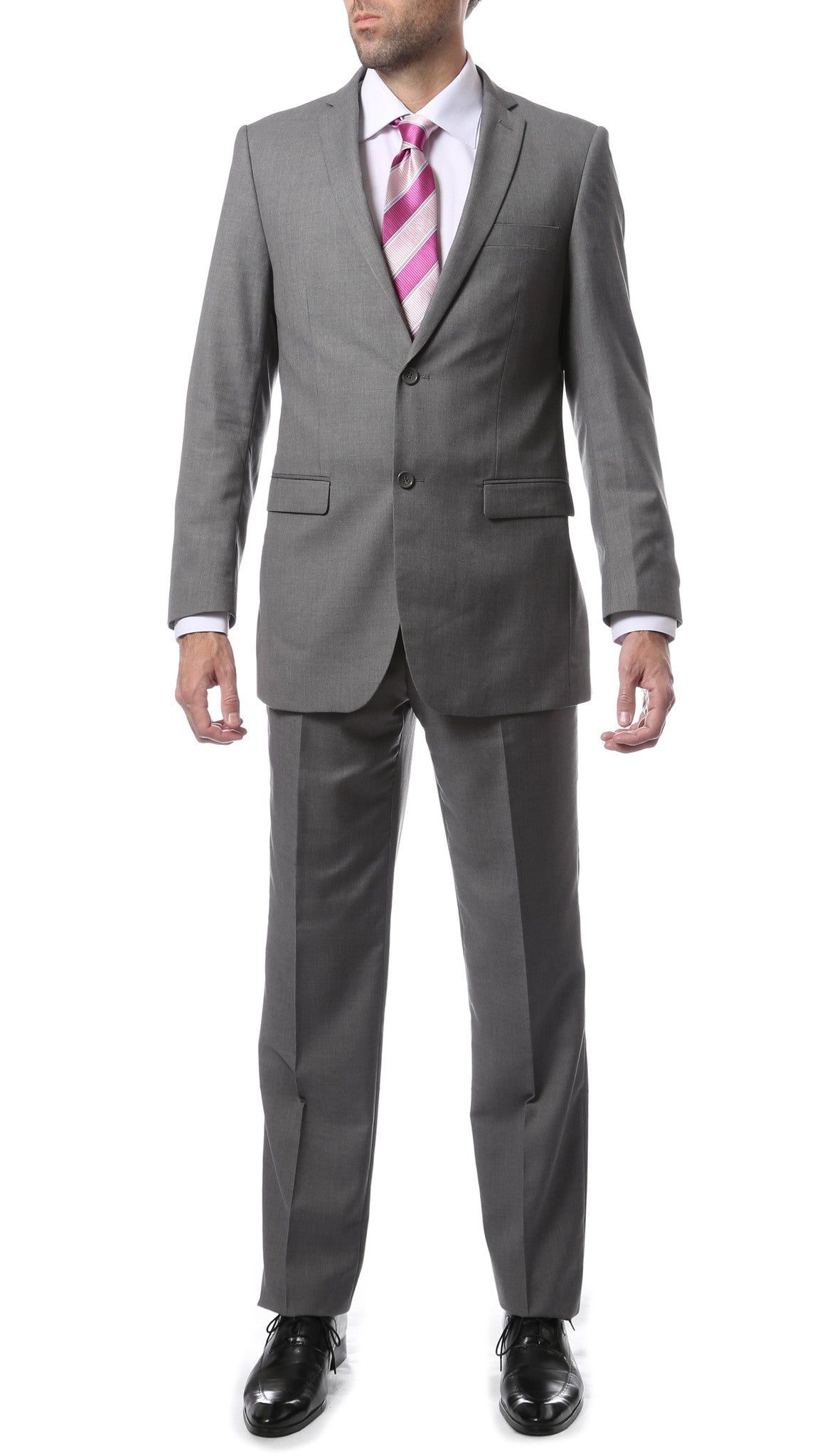 Premium FNL22R Mens 2 Button Regular Fit Grey Suit - Image 10