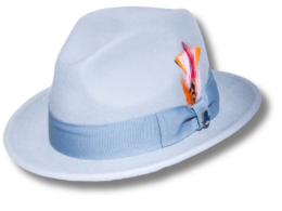 Ferrecci Brooks Soft 100% Australian Wool Felt Body With Removable Feather Grey Hat Great For Travel