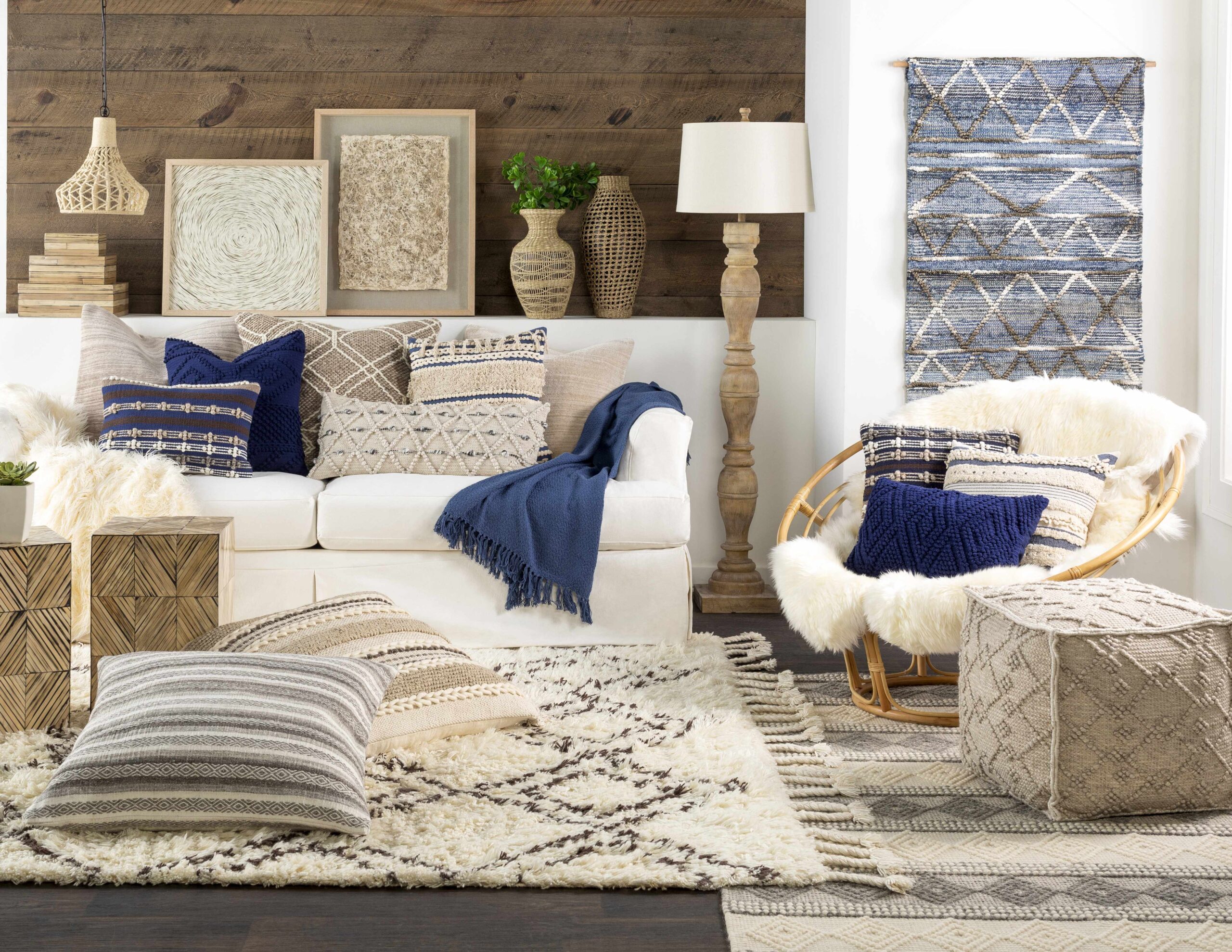 Toronto Hand Woven Wool Pouf - Image 3