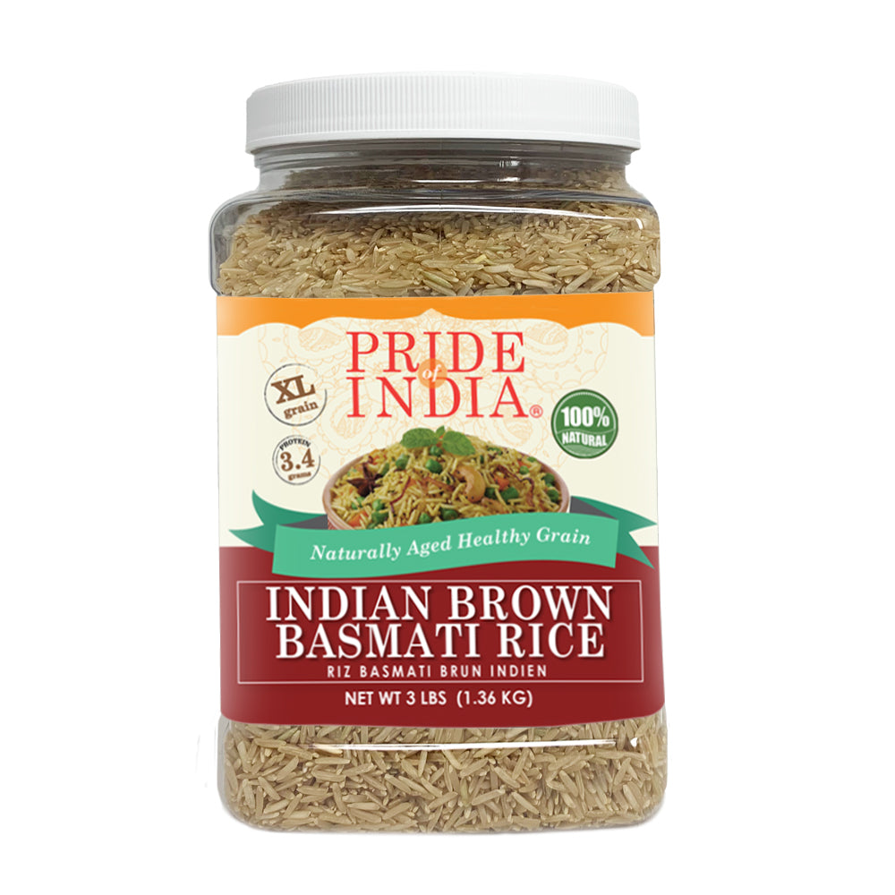 Extra Long Indian Brown Basmati Rice - Naturally Aged Healthy Grain Jar - Image 7