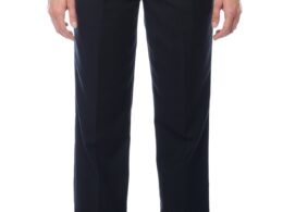 Womens 2789 Navy Elastic Waistband Dress Pants