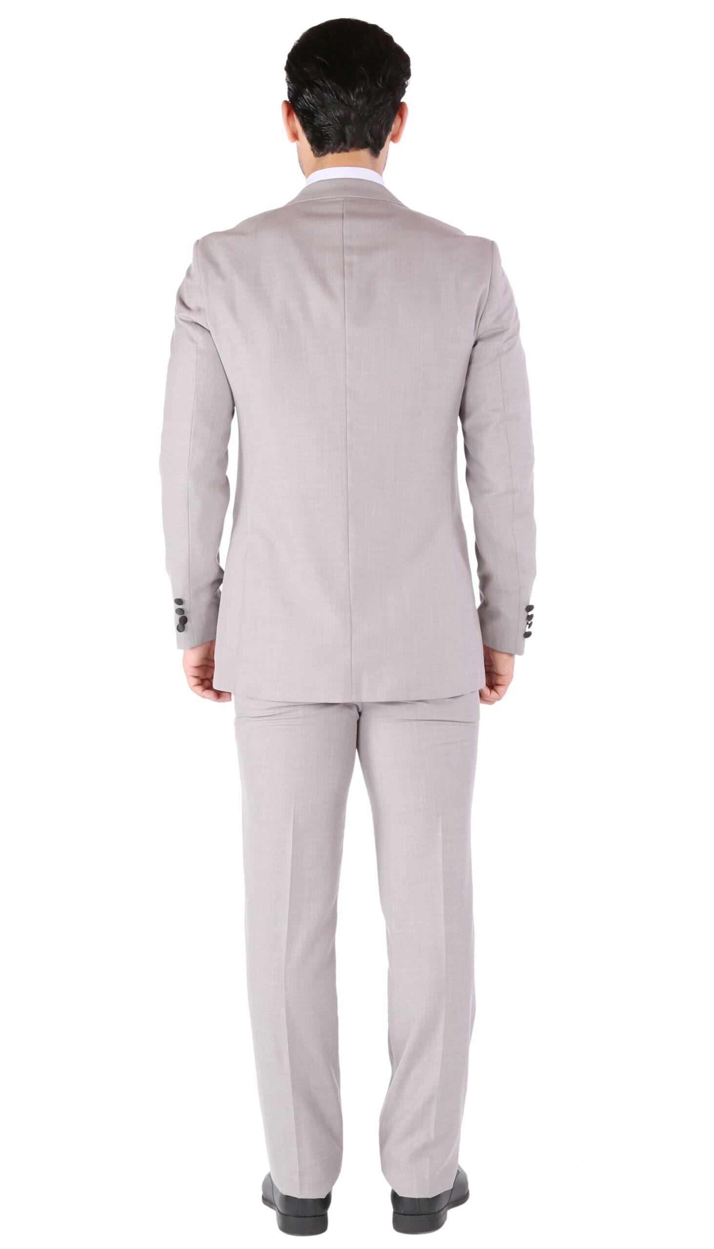 Luna 3pc Slim Fit Grey Peak Lapel Tuxedo - Image 4