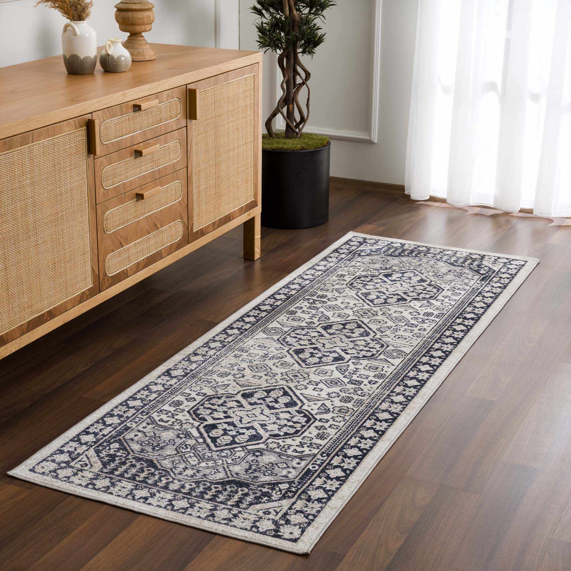 Cabacungan Cream & Gray Washable Area Rug - Image 3