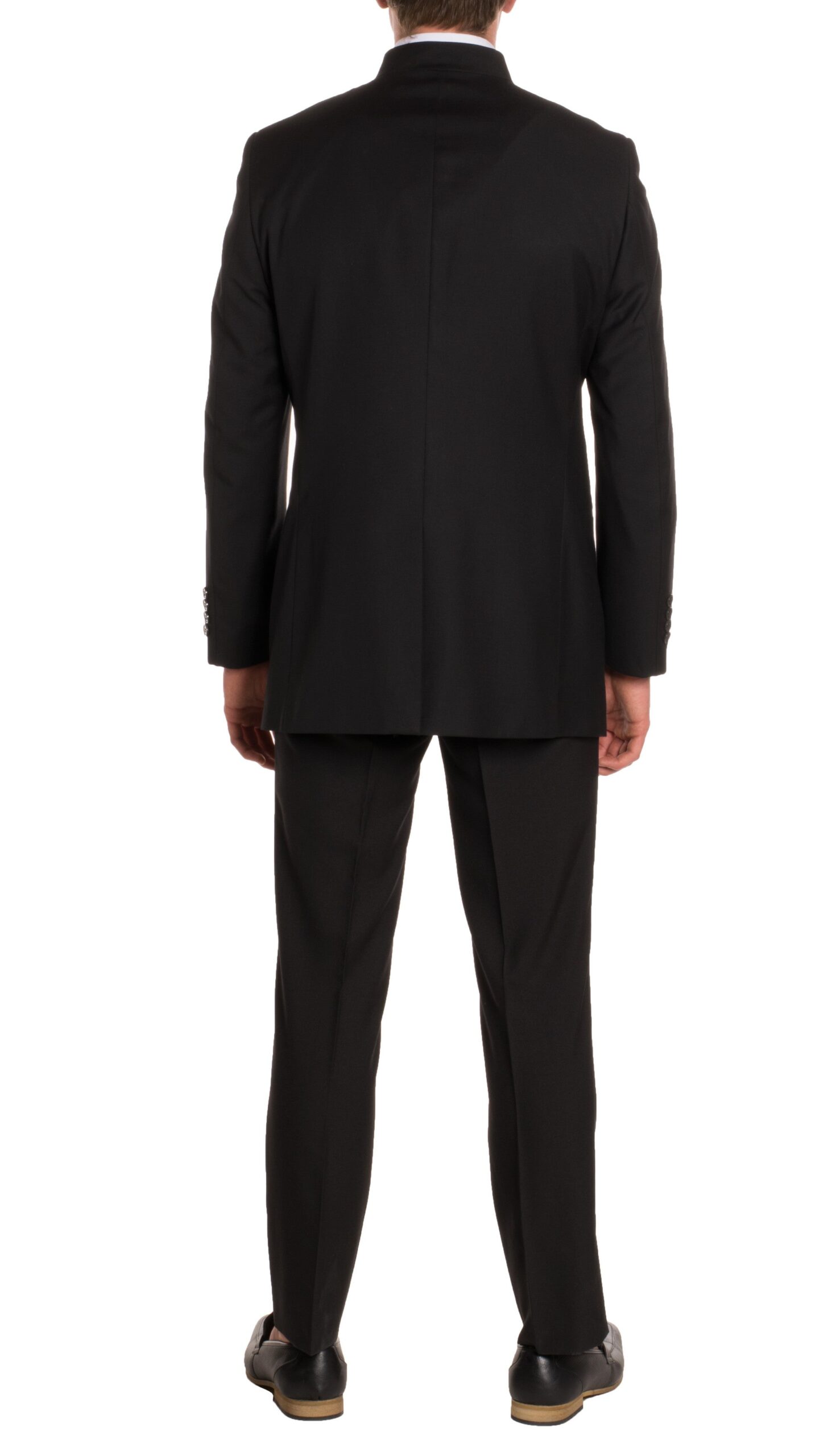 Mandarin Collar Suit - 2 Piece - Black - Image 5