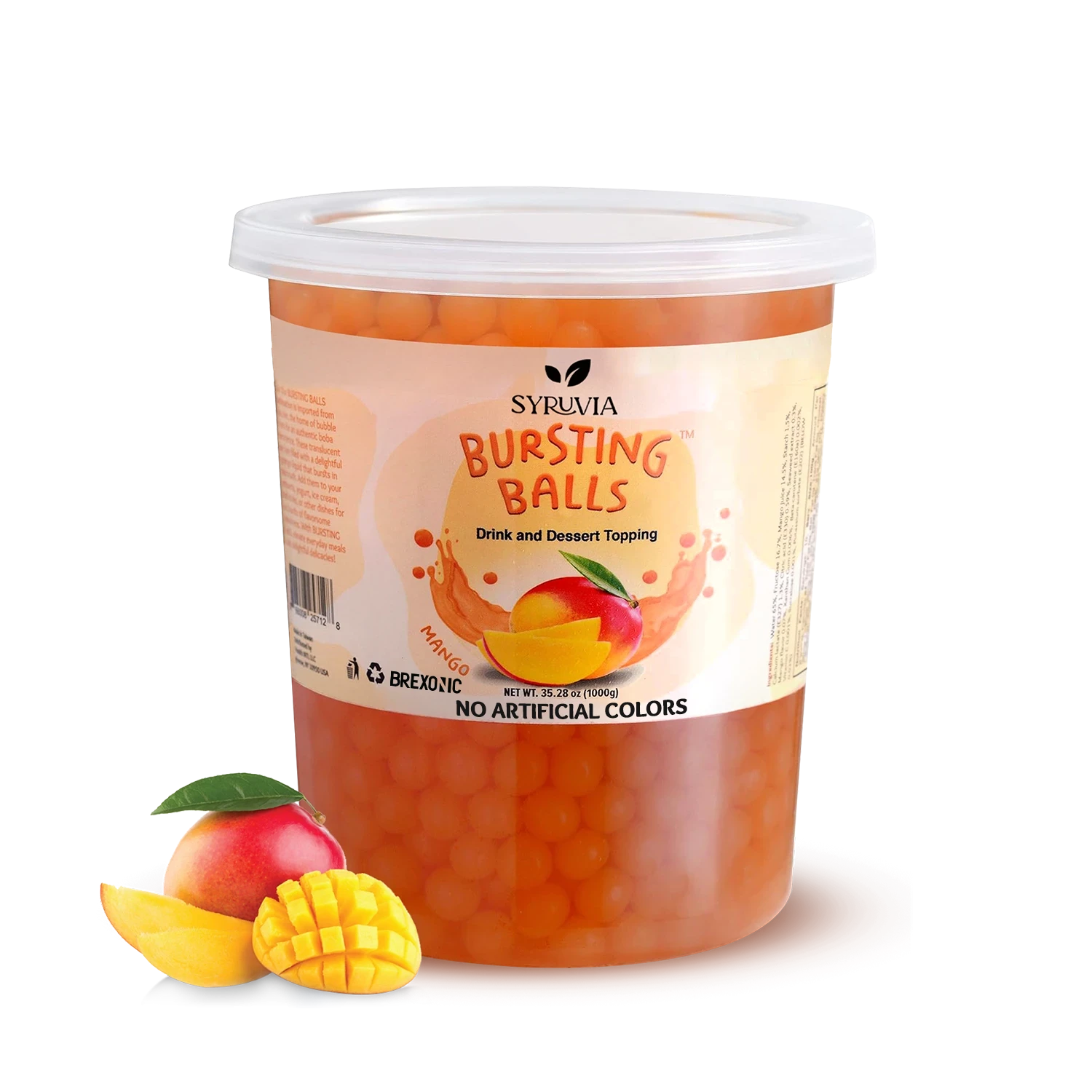 2 LB Mango Flavored Popping Boba