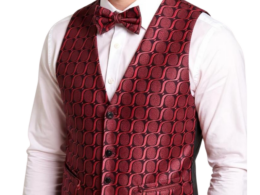 Ferrecci Mens PV250 - Red with Black Back Adjustable Vest Set