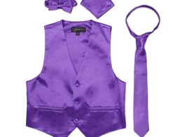 Premium Boys Purple Solid Vest 600