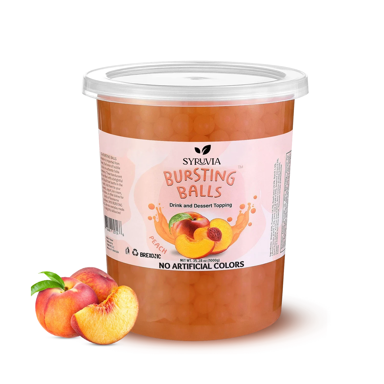 2 LB Peach Flavored Popping Boba