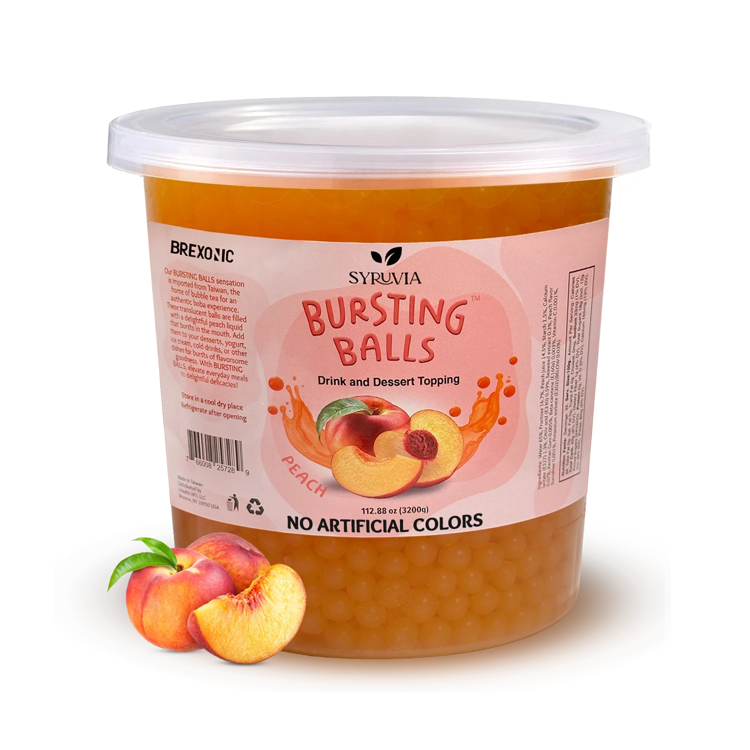 7 LB Peach Flavored Popping Boba
