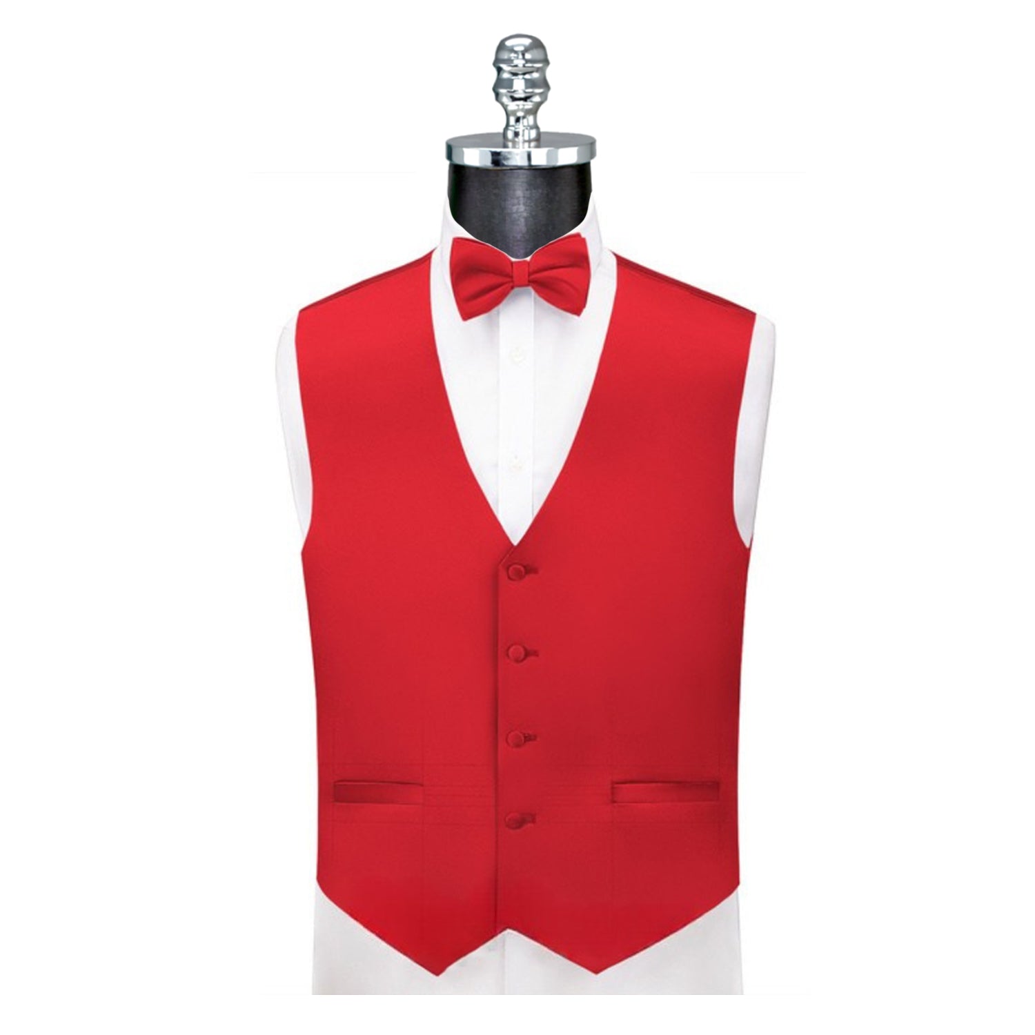 Ferrecci Mens Solid Wedding Prom Grad Choir Band 4pc Vest Set - Image 66
