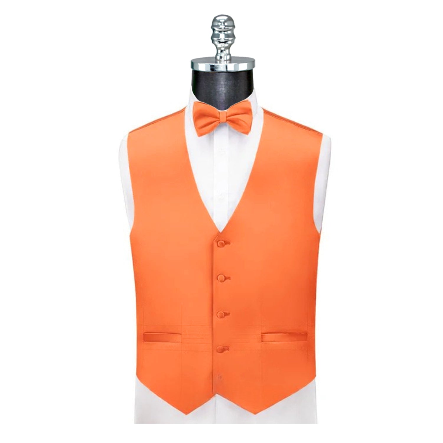 Ferrecci Mens Solid Wedding Prom Grad Choir Band 4pc Vest Set - Image 64