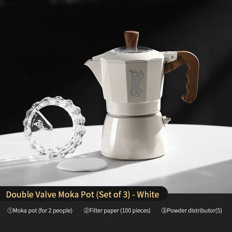 Bincoo Double Valve Coffee Moka Pots – 200-400ml Stovetop Espresso Makers - Image 7