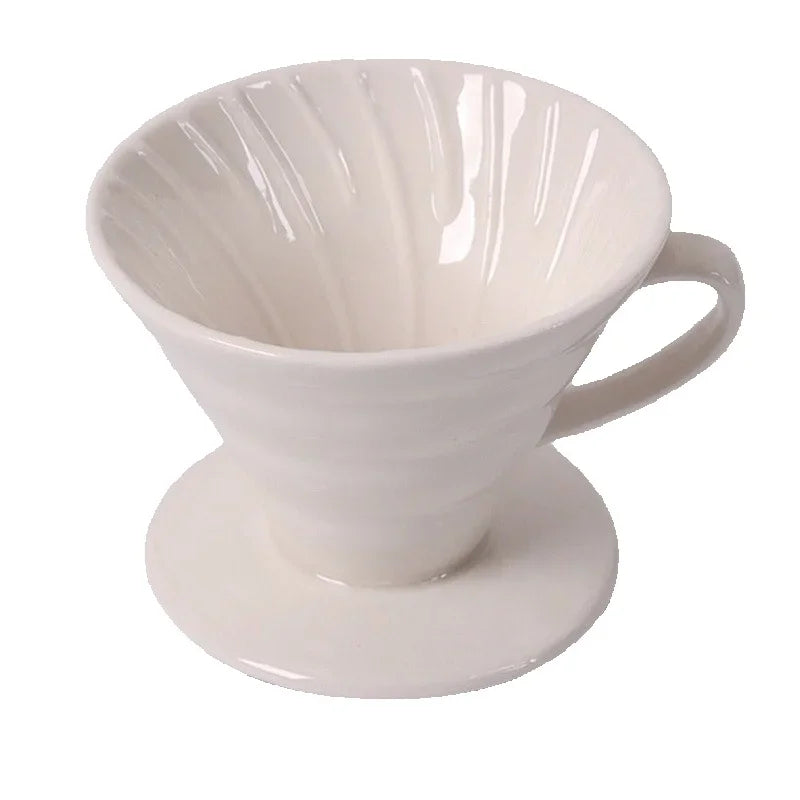 Ceramic Coffee Dripper – Engine-Style Pour Over (Reusable, 1–4 Cups) - Image 8