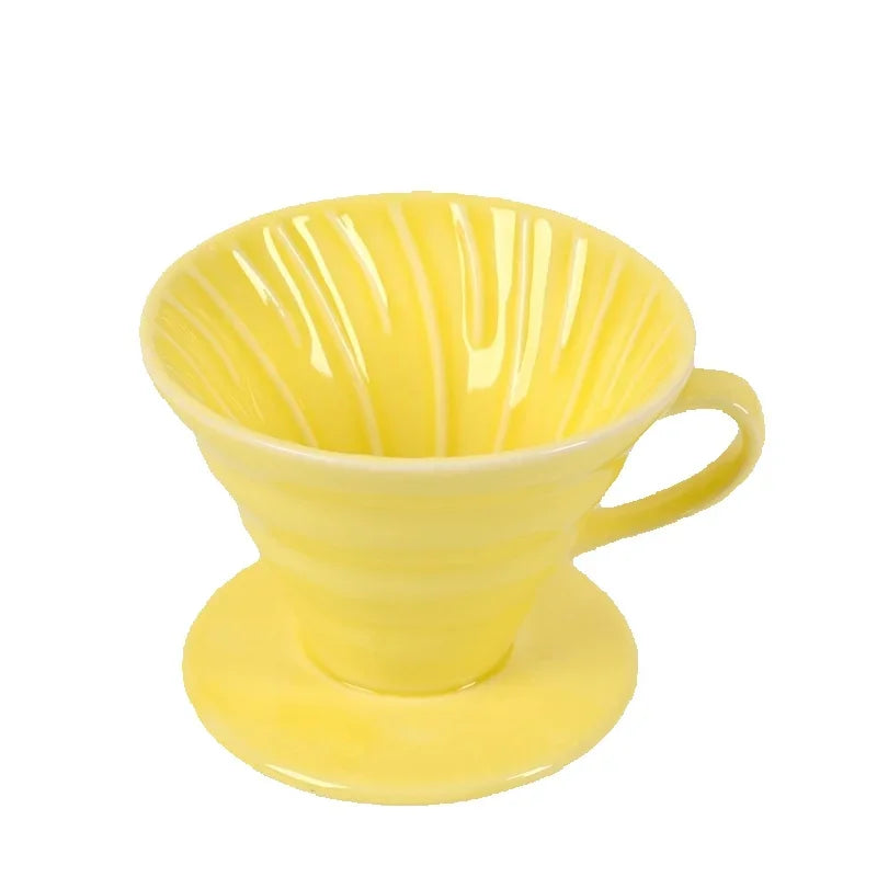 Ceramic Coffee Dripper – Engine-Style Pour Over (Reusable, 1–4 Cups) - Image 15