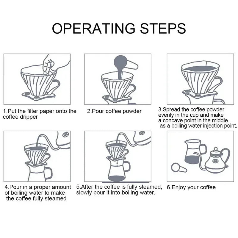 Ceramic Coffee Dripper – Engine-Style Pour Over (Reusable, 1–4 Cups) - Image 3