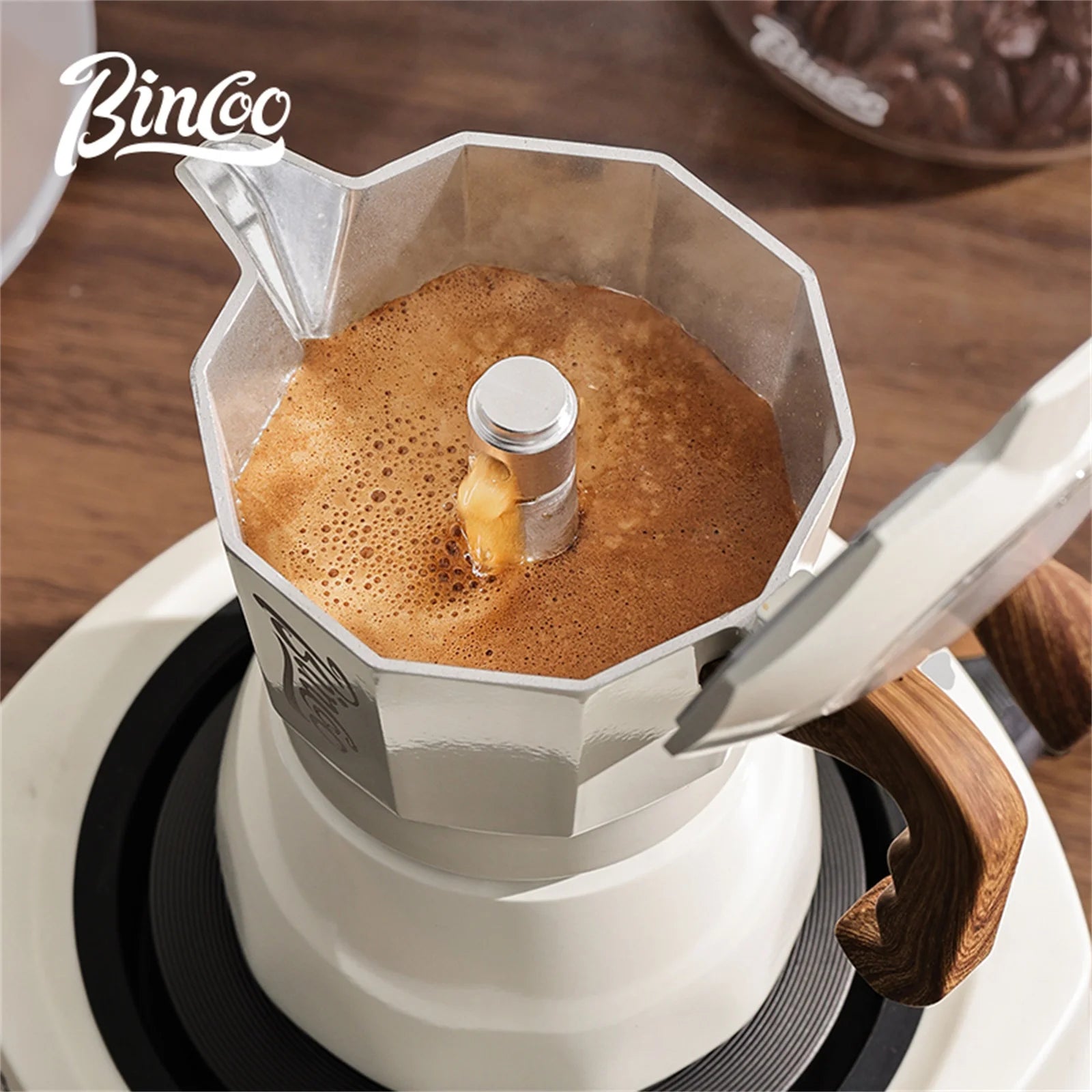 Dual Valve Moka Pot Set with Heater, Home Espresso Maker - Image 2