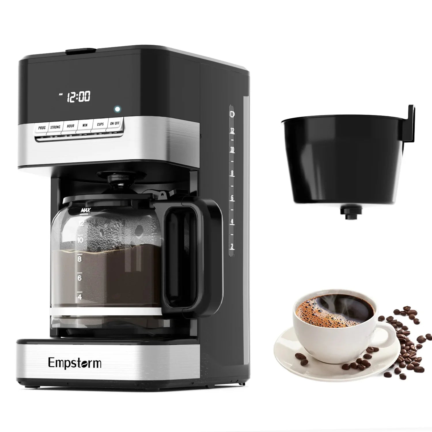 American style keep warm function electric programmable single service drip coffee machine - Image 6