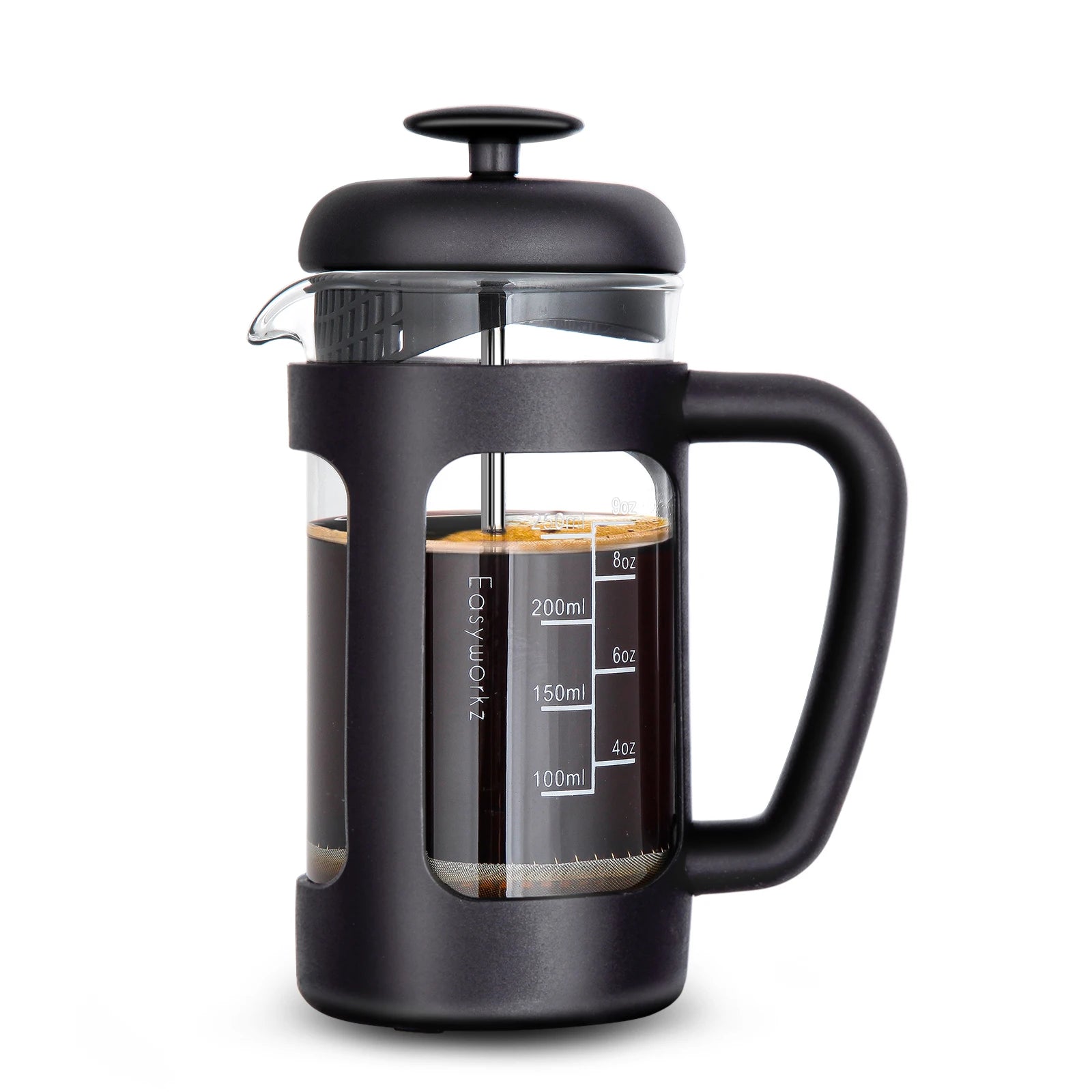 French Press Coffee Tea Maker with Borosilicate Glass,Soft Grip Handle - Image 6