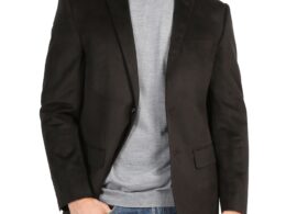 Sinatra Brown Velvet Slim Fit Notch Lapel Pin-Dot Birdseye Blazer