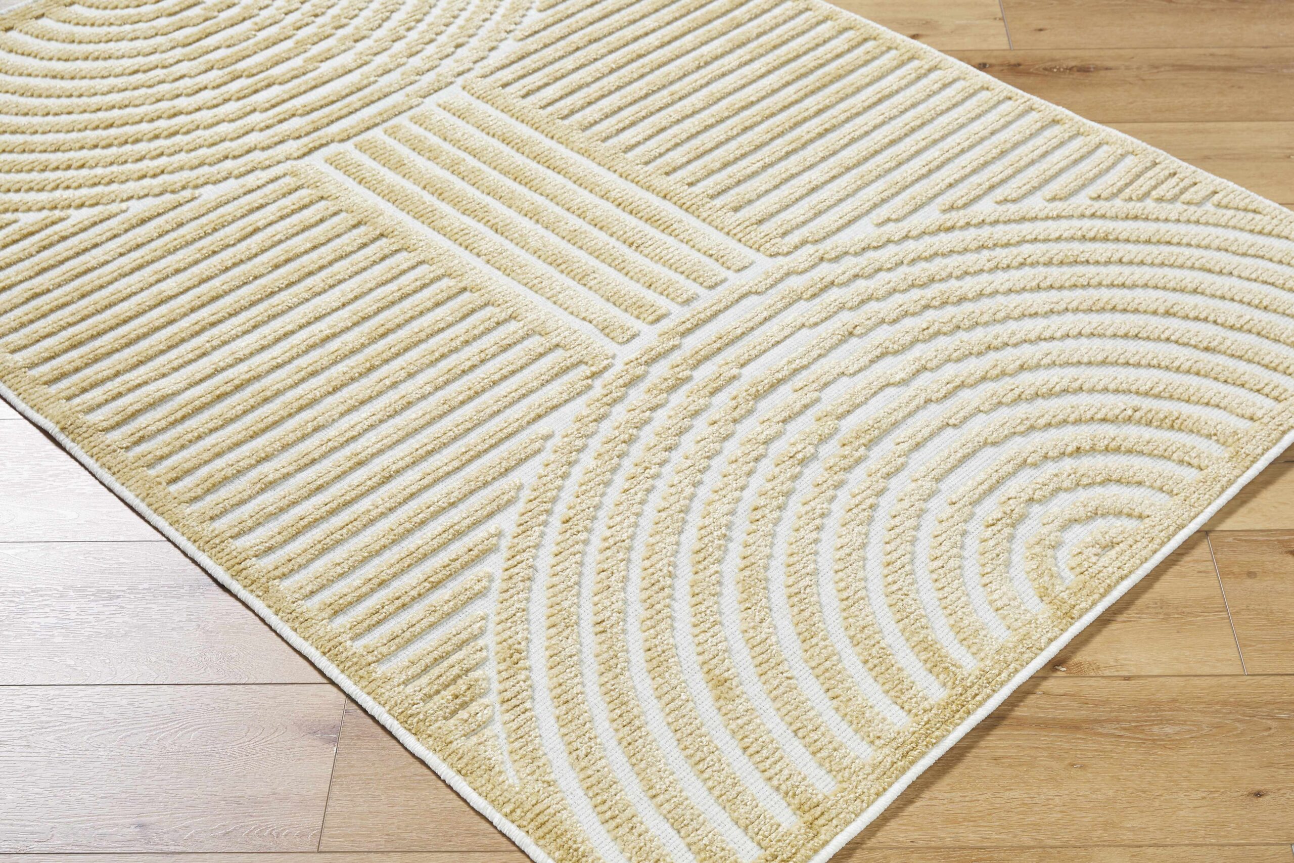 Deron Mustard Washable Area Rug - Image 3