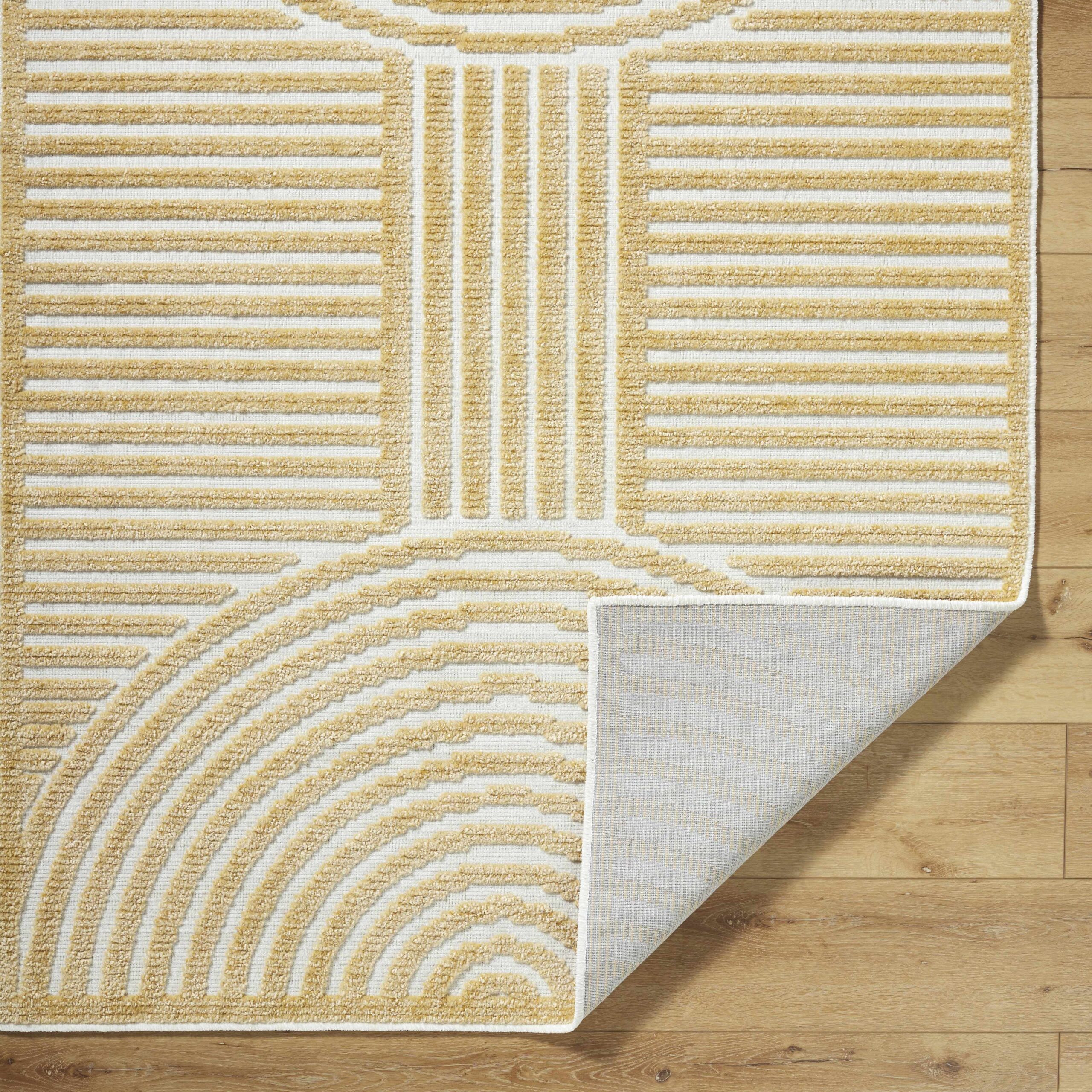 Deron Mustard Washable Area Rug - Image 5