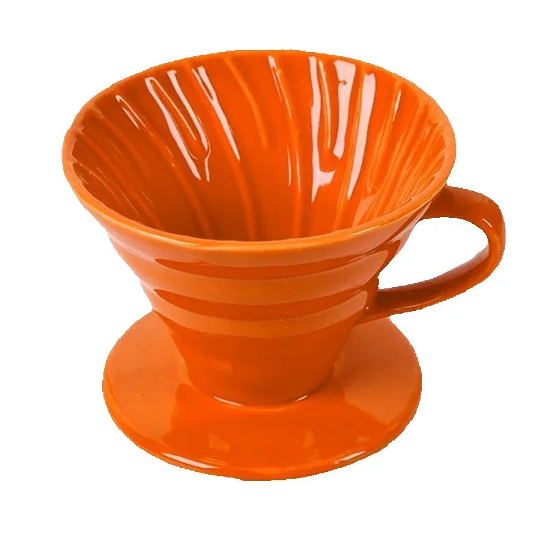 Ceramic Coffee Dripper – Engine-Style Pour Over (Reusable, 1–4 Cups) - Image 10