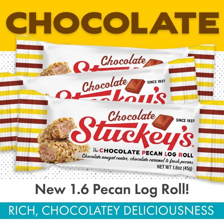 Stuckey’s Chocolate Pecan Log Roll - 2oz