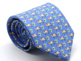 Cow Royal Necktie with Handkerchief Set