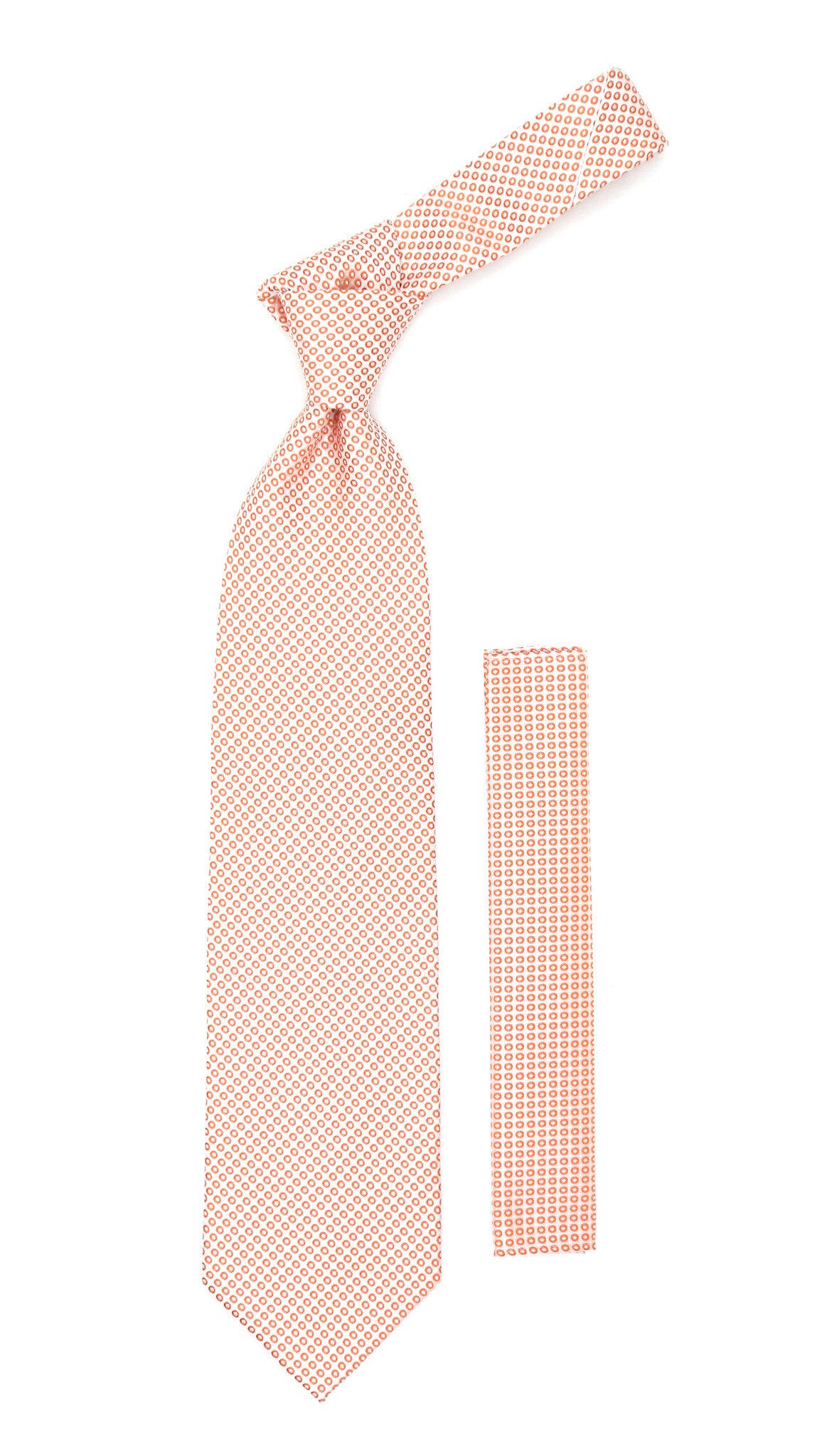 Orange Necktie with Handkerchief Set - Image 3