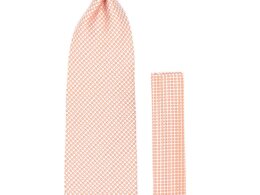 Orange Necktie with Handkerchief Set