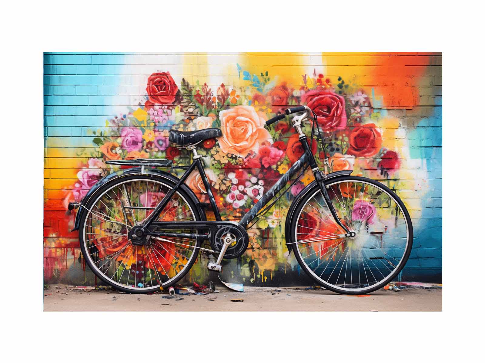 Bicycle Art Painting Canvas Art Print