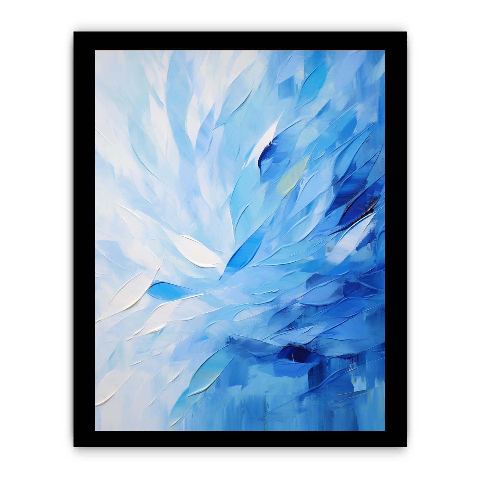 Abstract Blue Knife Art Painting Canvas Art Print - Image 28