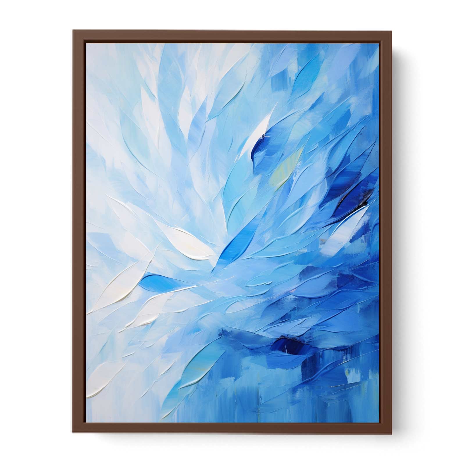 Abstract Blue Knife Art Painting Canvas Art Print - Image 15