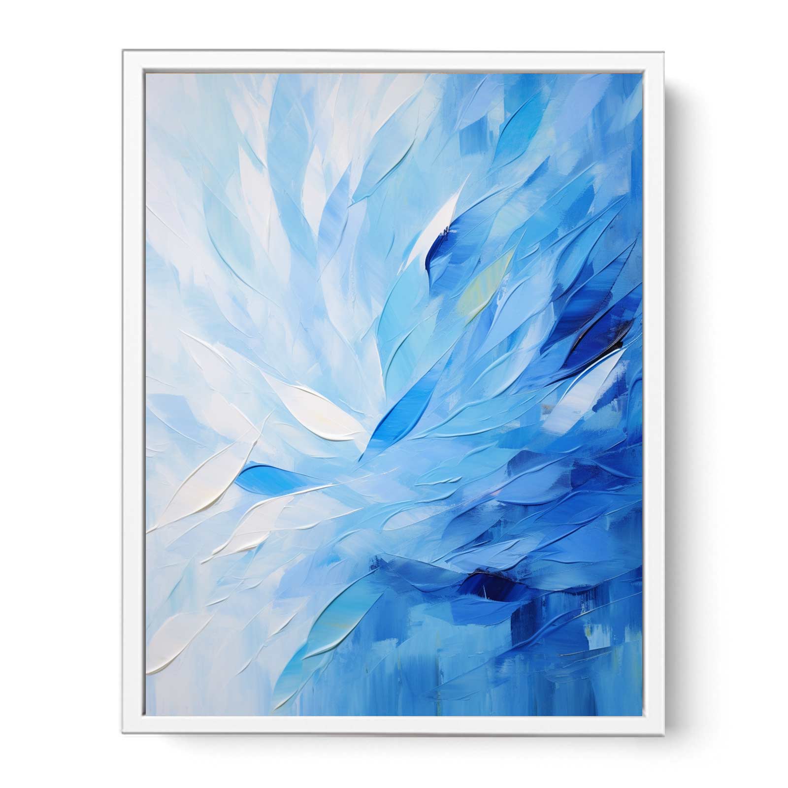 Abstract Blue Knife Art Painting Canvas Art Print - Image 14
