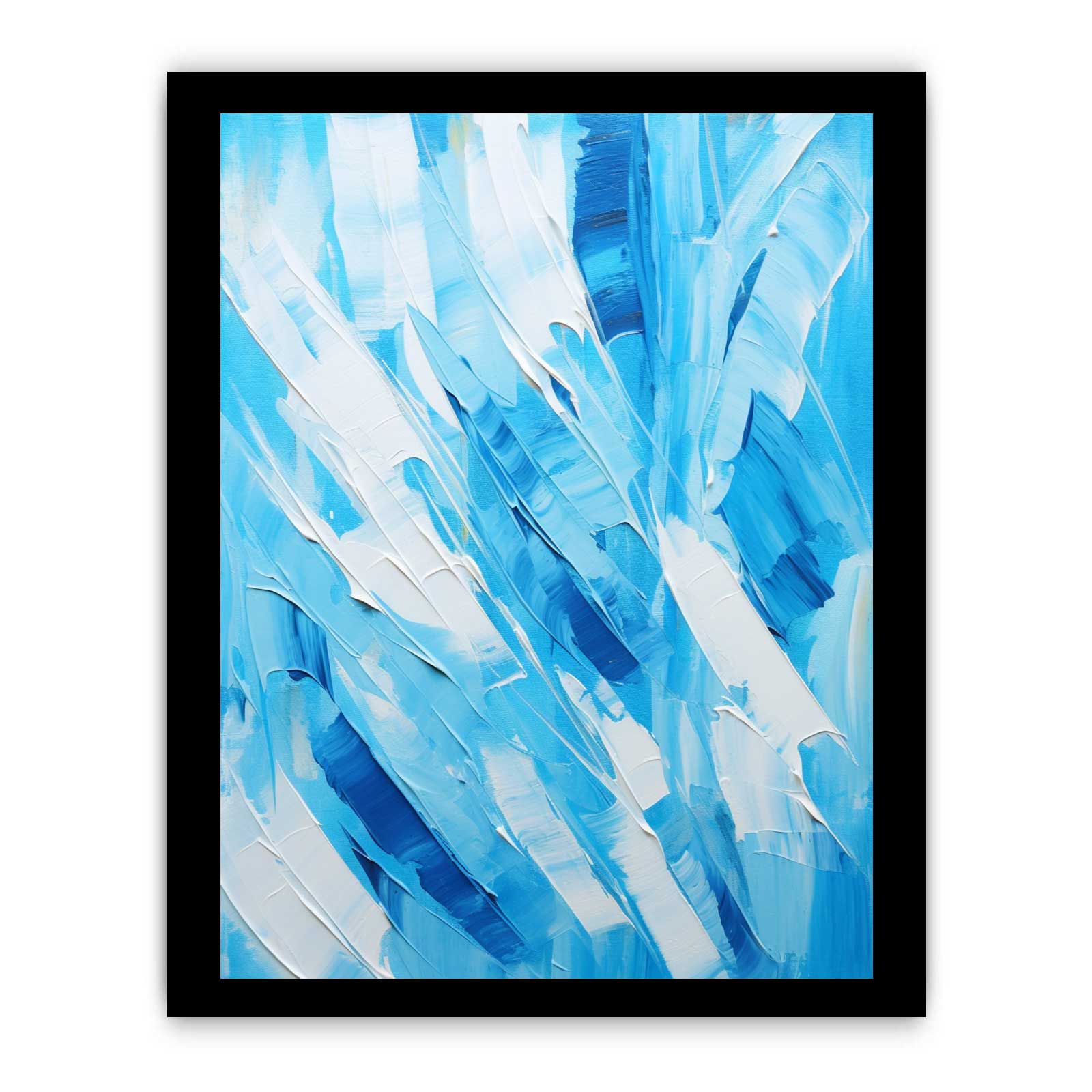 Abstract Blue Painting Canvas Art Print - Image 10