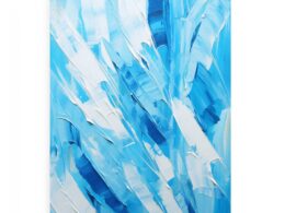 Abstract Blue Painting Canvas Art Print