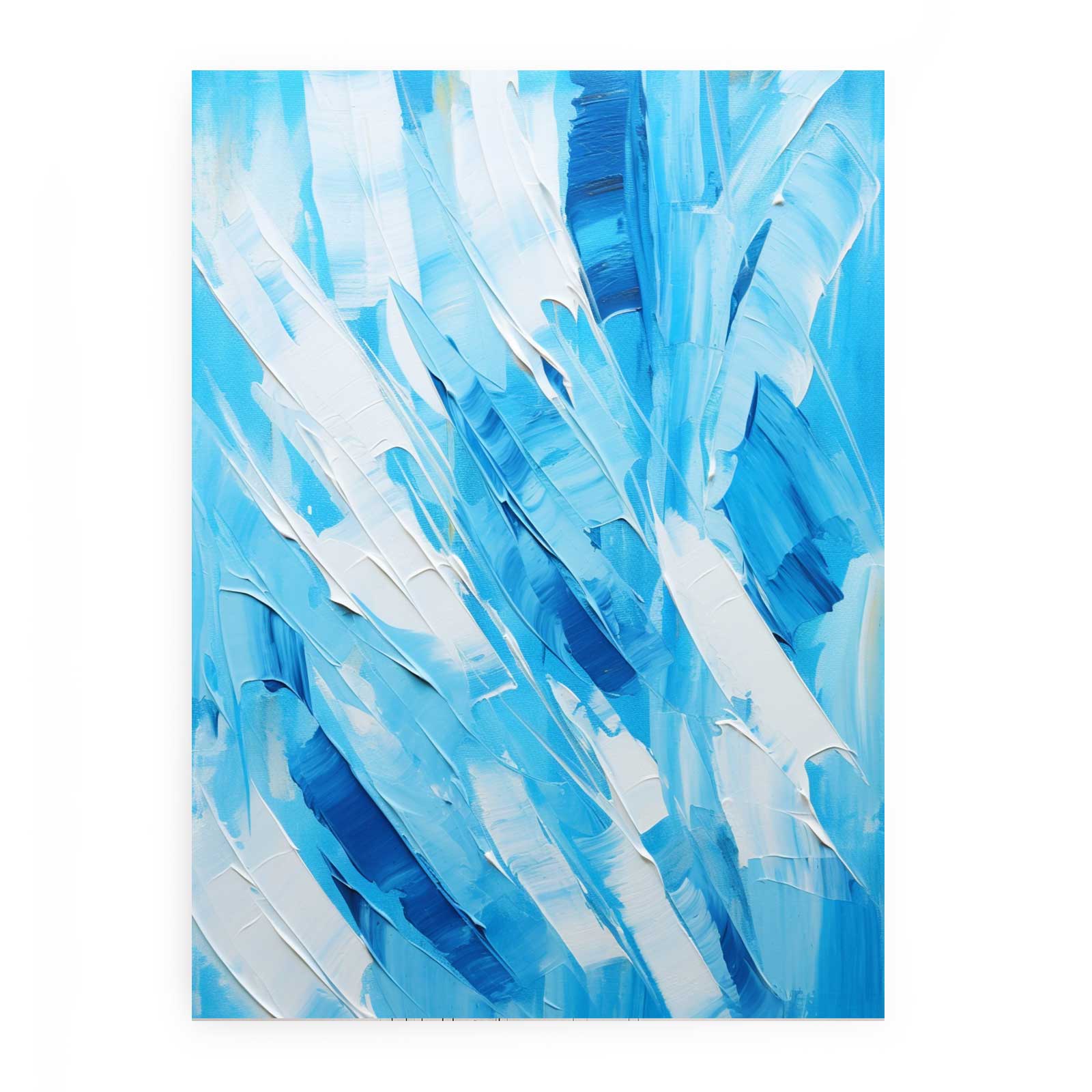 Abstract Blue Painting Canvas Art Print