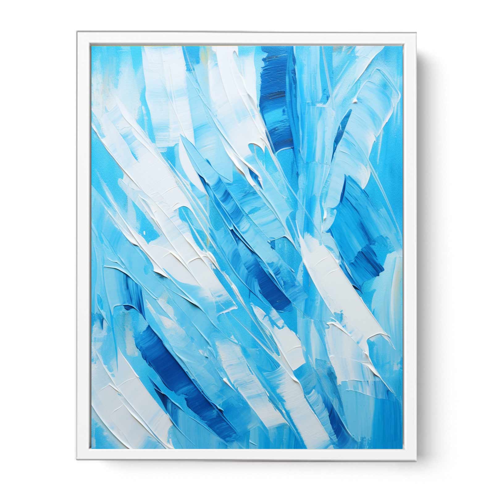 Abstract Blue Painting Canvas Art Print - Image 20