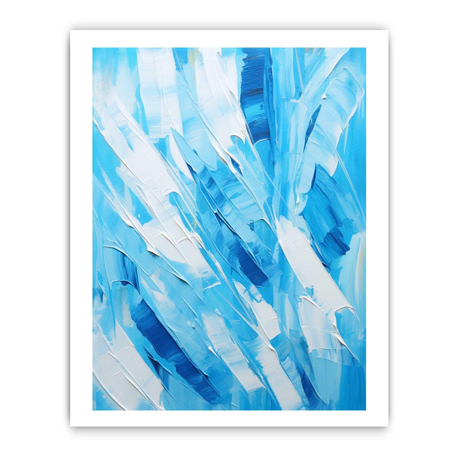 Abstract Blue Painting Canvas Art Print - Image 35