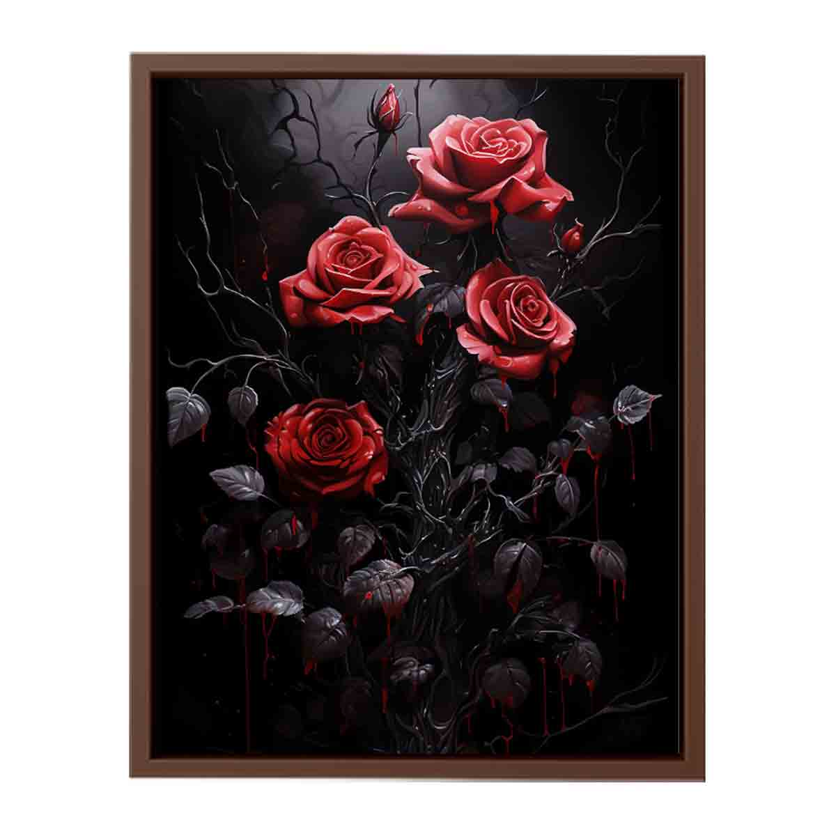 Black Roses Flower Canvas Art Print - Image 27