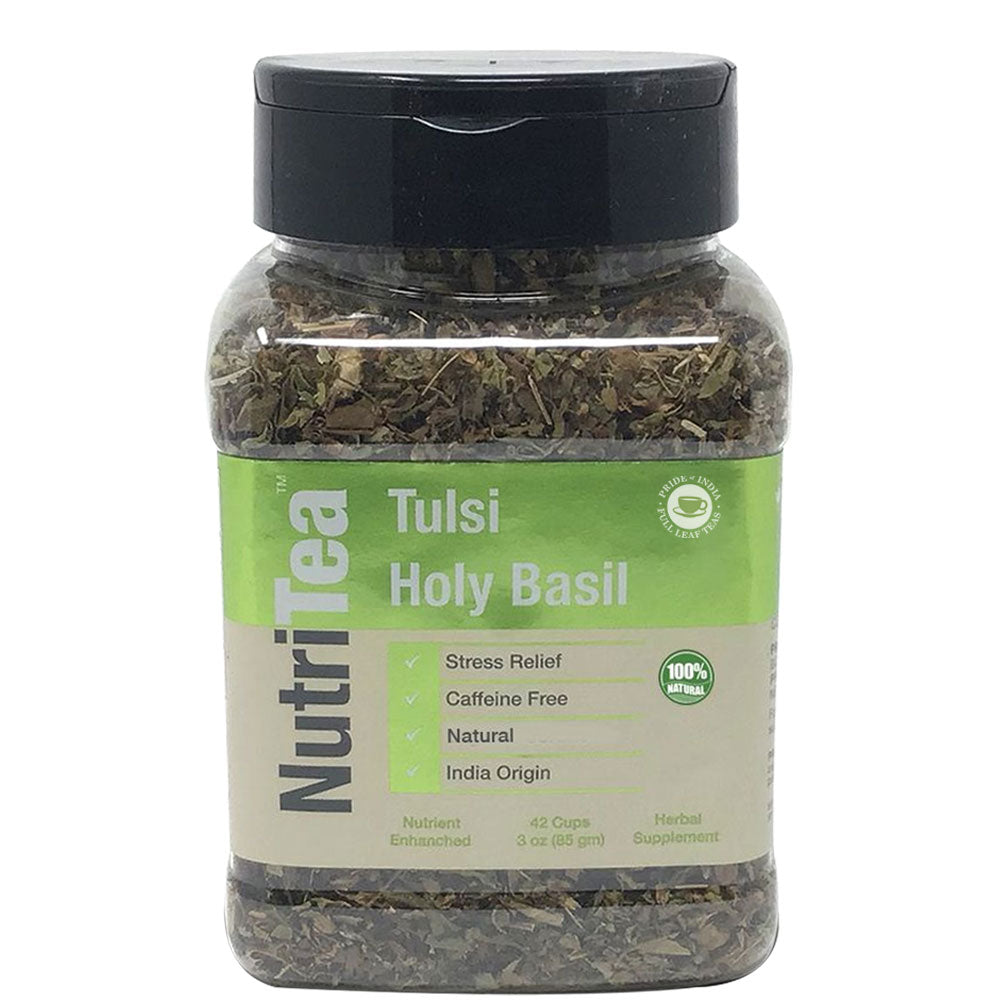 NUTRITEA Natural Tulsi Holy Basil Herbal Full Leaf Tea (Caffeine Free) - Image 5