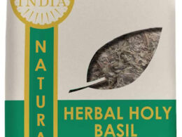 NUTRITEA Natural Tulsi Holy Basil Herbal Full Leaf Tea (Caffeine Free)