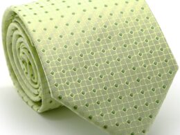 Mens Dads Classic Green Geometric Pattern Business Casual Necktie & Hanky Set UO-2