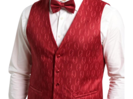 Ferrecci Mens PV100 - Red with Red Back Vest Set